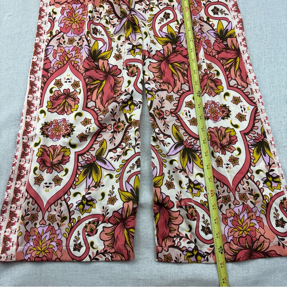 Jm Collection Petite Medallion Melody Satin Pants Size PP - Picture 10 of 11